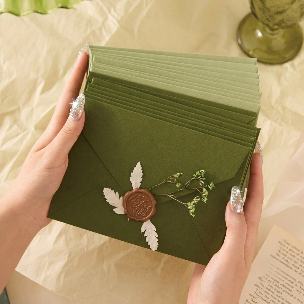 Wax Seal Letter Kit - 20/50 szt. Romantyczne koperty z motywem