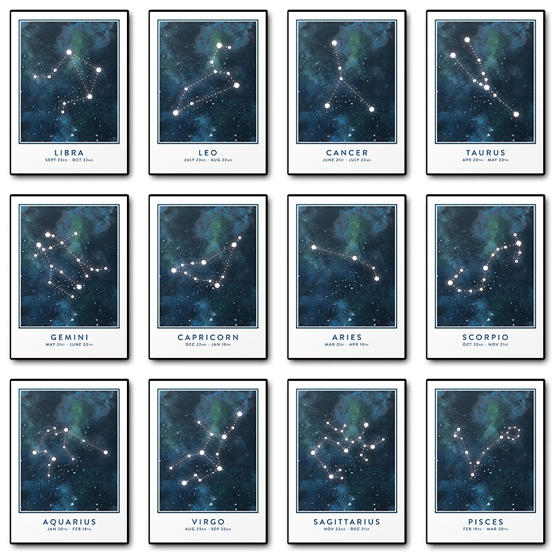 Custom Star Map - Astrologia znak zodiaku konstelacja baran wodnik